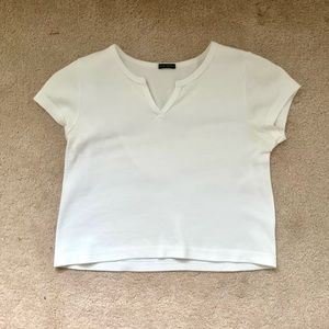 Brandy Melville White Baby Tee